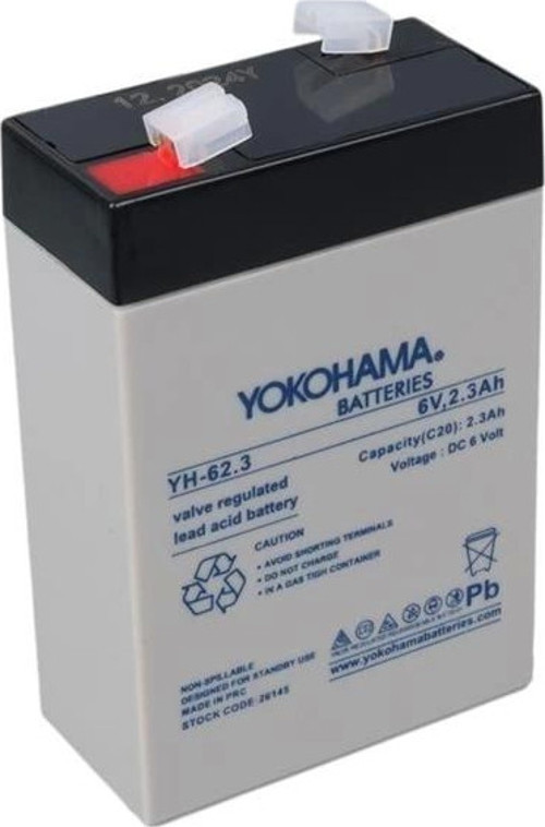 YH-62.3 6 Volt - 2.3 Amper Akü (90x43x38 mm)