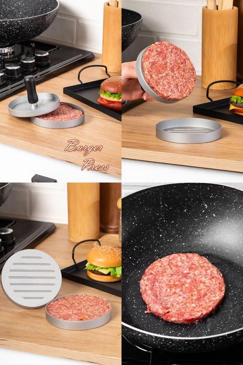 Hamburger ve Köfte Kalıbı Köfte Presi Şekillendirici Burger Press Pratik Köfte Yapma Aparatı