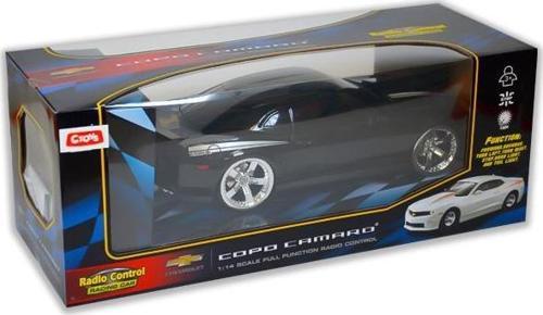 s 1:14 Ölçekli Chevrolet Copo Camaro Işıklı Uzaktan Kumandalı Araba Siyah 1402B
