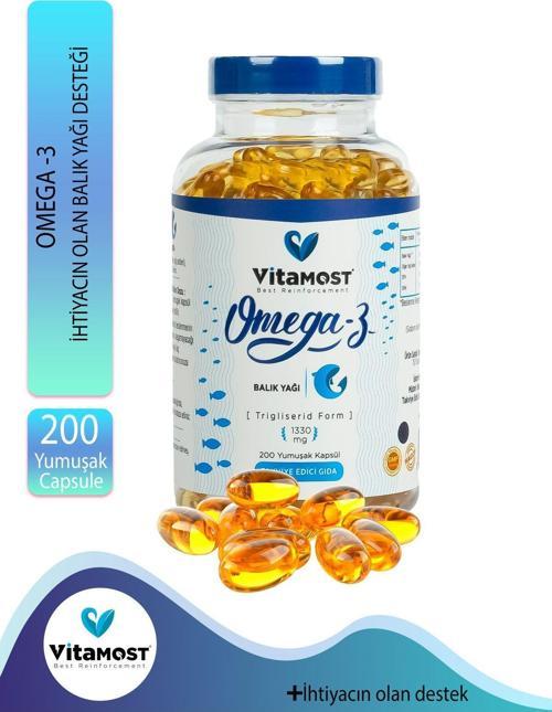 Omega 3 Balık Yağı 200 Yumuşak Kapsül