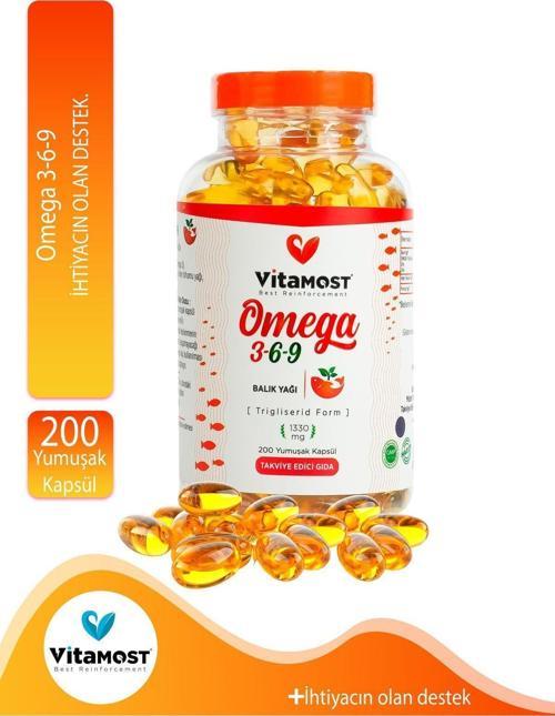 Omega 369 (Omega3, Fish Oil, Balık Yağı ) 1330 Mg 200 Yumuşak Kapsül