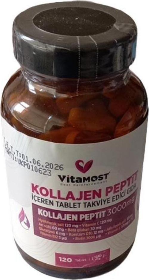 Kollajen Peptit 3000Mg 120 Tablet