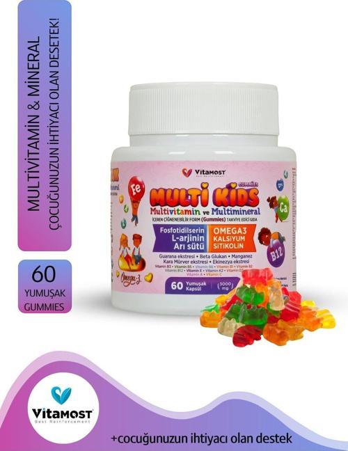 Multi Kıds Gummies 60 Yumuşak Kapsül