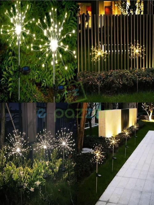 150 Led Bakır Tel Model Fonksiyonlu Çubuk Saplama Solar Panelli Led Aydınlatma