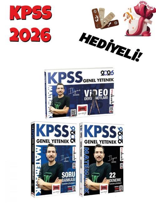 Yargı 2026 KPSS Matematik Video Ders Notları + Soru Bankası + 22 Deneme 3 lü Set- İlyas Güneş Yargı 
