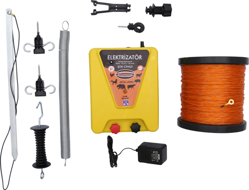 EC07 G12V Ç15000V 7.8joule Sensörlü Elektrikli Çit Cihazı Pro Set