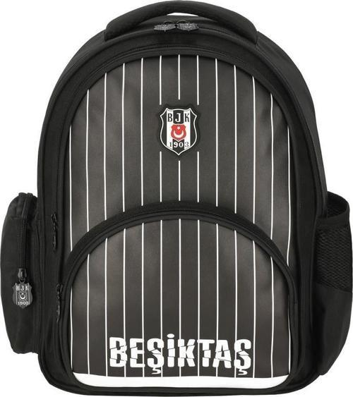 Me Okul Sırt Çantası Beşiktaş Me Team İnce Çubuk Desenli Suni Deri 25352
