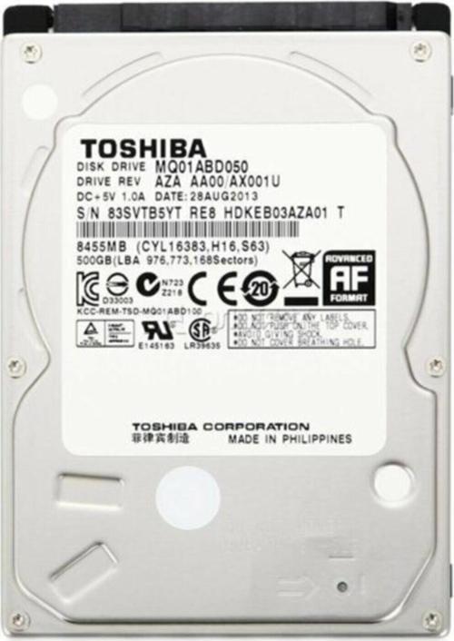 500 Gb 2,5 5400 Rpm Sata 3 Hard Disk Mq01Abd050V