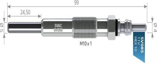 10ad. Sv085 7700100635 7700111940 8200787721 Kızdırma Bujısı Kangoo Clıo Iı