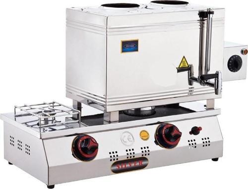 Silver Lpg Tüp + Elektrikli 30 Litre 2 Demlikli Çay Kazanı