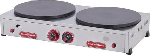 Silver Endüstriyel Doğalgazlı Çiftli Krep Pişirme Makinesi