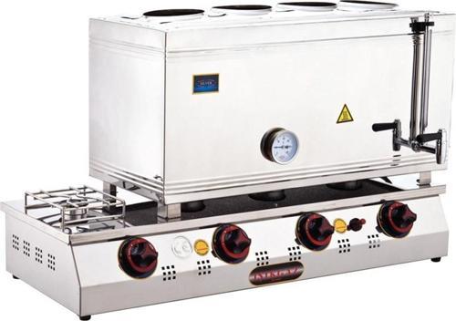 Silver 85 Lik Tüplü 60 Litre 4 Demlikli Çay Kazanı