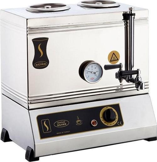 Silver 40 Lık Elektrikli 30 Litre 2 Demlikli Çay Kazanı