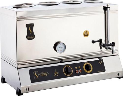Silver 85 Lik Elektrikli 60 Litre 4 Demlikli Çay Kazanı
