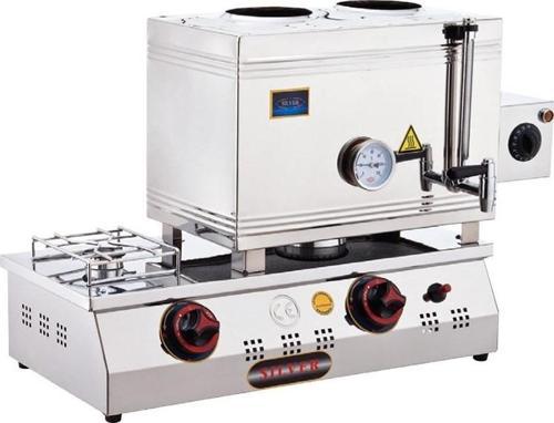 Silver Doğalgaz + Elektrikli 30 Litre 2 Demlikli Çay Kazanı