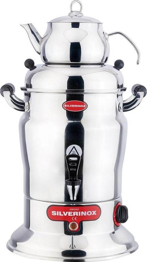 Silver 7 Litre Tek Demlikli Çay Semaveri Otomatı Makinesi