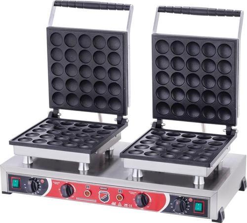 Silver Elektrikli Çiftli Yuvarlak Bubble Waffle Makinesi