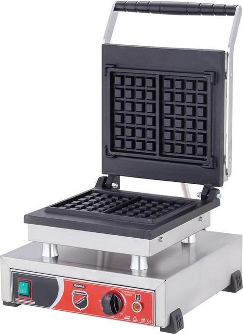 Silver Endüstriyel Elektrikli Kare Waffle Makinesi - 2 Li