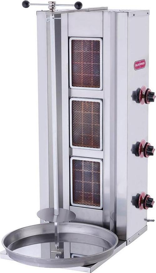 Silver Endüstriyel Doğalgazlı 3 Radyanlı Döner Ocağı Makinesi