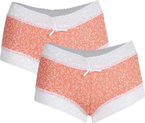 Kadın Pamuklu 2li Boxer Somon 40266