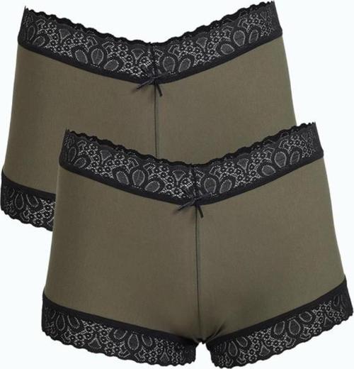 Kadın Pamuklu 2li Boxer Haki 40277