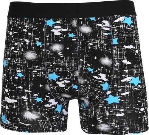 Erkek Penye Likralı Desenli Boxer 40116
