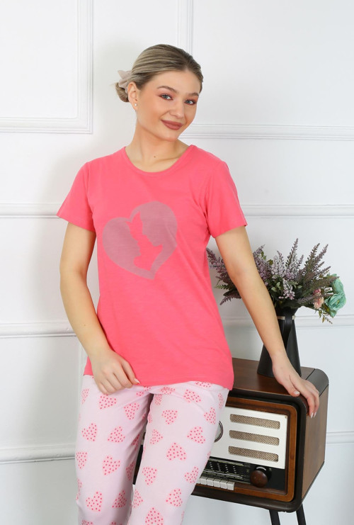 Kadın Kısa Kol Penye Pijama Takımı 4211