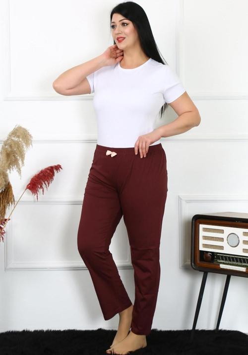 Kadın Pamuklu Büyük Beden Alt Pijama