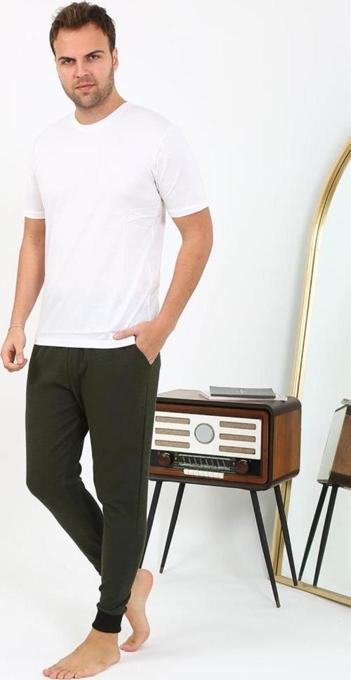 Erkek Pamuk Tek Alt Pijama Haki 27551