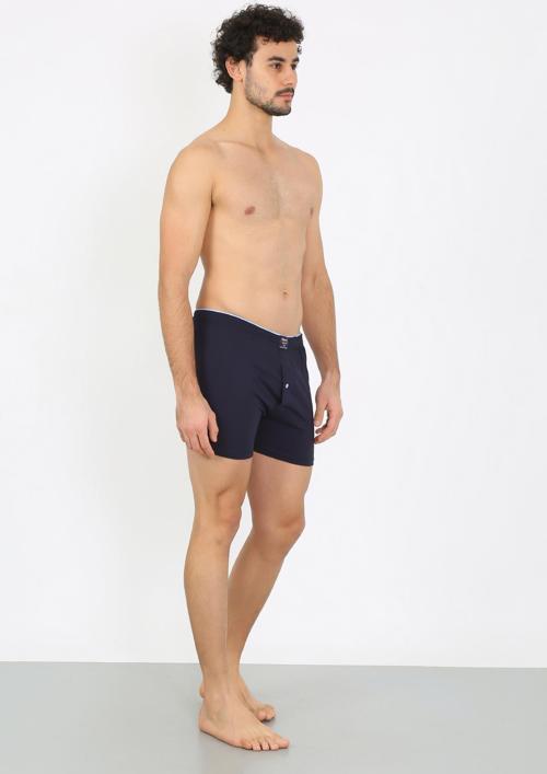 Erkek Penye Boxer Lacivert 40091