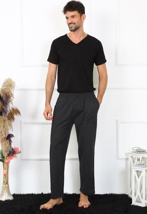Erkek Pamuk Antrasit Tek Alt Pijama 27495