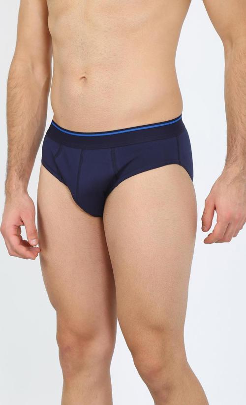 Erkek Pamuk Likralı Slip Lacivert 40132