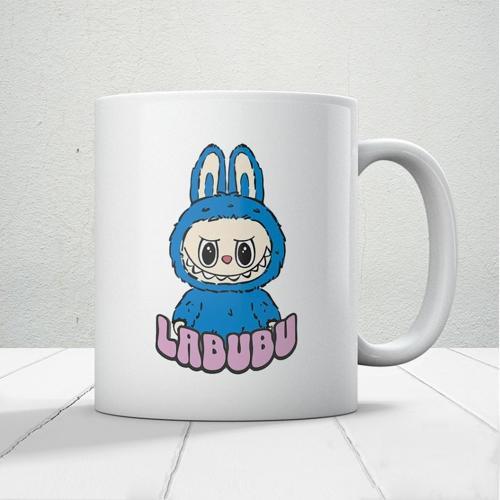 Mavi Labubu Baskılı Hediyelik Kupa