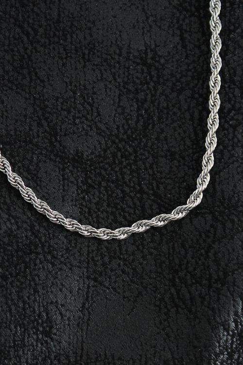 Bakımlı Erkek için Silver Çelik Burgu Zincir Stil Kolye