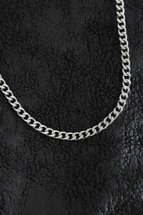 Bakımlı Erkek için Silver Çelik Klasik Zincir Stil Erkek Kolye
