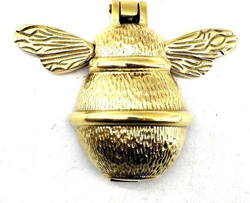 Büro Ev Dekoru için 12X15CM Mini Retro golden Pirinç Arı Kapı Tokmağı