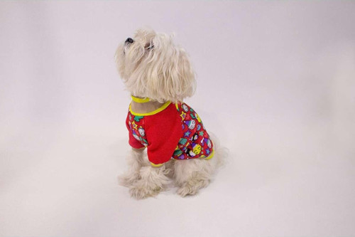 Kedi - Köpek İçi Şardonlu Desenli Sweat-Kıyafet