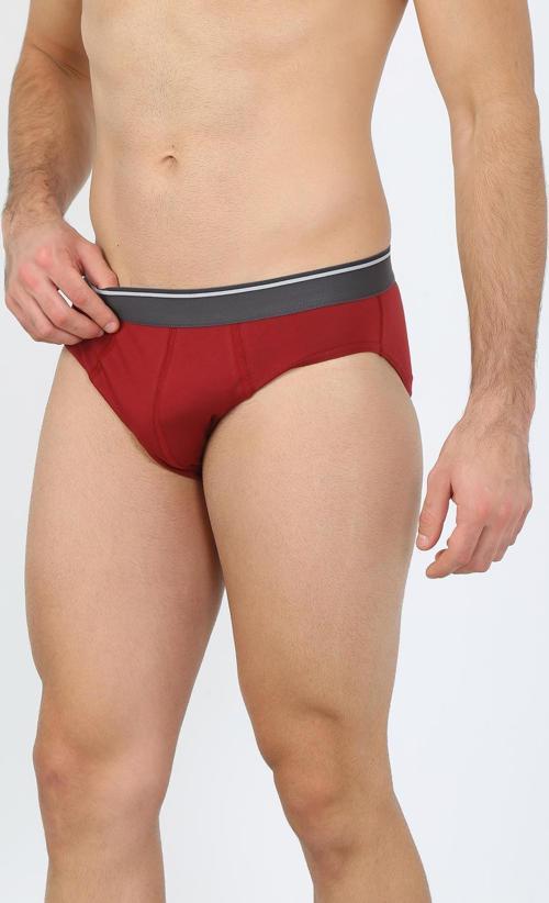 Erkek Pamuk Likralı Slip Bordo 40132