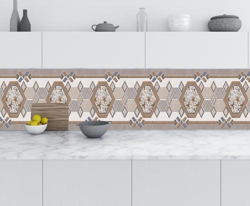 Mutfak Tezgah Arası Folyo Fayans Kaplama Folyosu Duvar Karo Dekor 60x200 CM