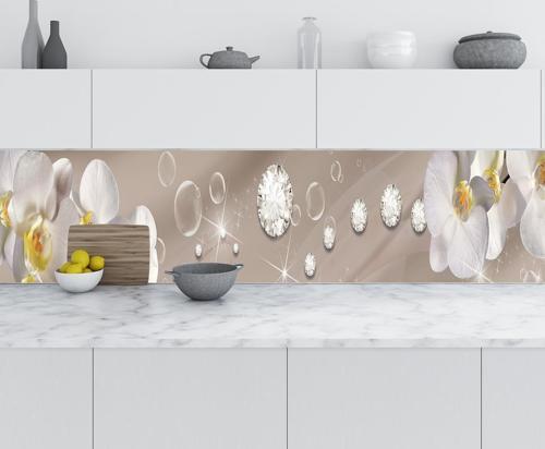 Mutfak Tezgah Arası Folyo Fayans Kaplama Folyosu Elmas Çiçek 60x100 CM