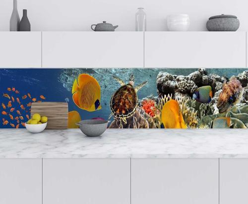 Mutfak Tezgah Arası Folyo Fayans Kaplama Folyosu Kızıldeniz 60x300 CM