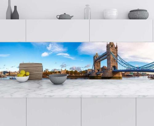 Mutfak Tezgah Arası Folyo Fayans Kaplama Folyosu Londra Silüet 60x400 CM