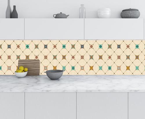 Mutfak Tezgah Arası Folyo Fayans Kaplama Folyosu Majolika Motif 1 60x300 CM