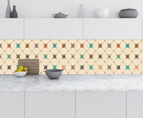 Mutfak Tezgah Arası Folyo Fayans Kaplama Folyosu Majolika Motif 2 60x100 CM