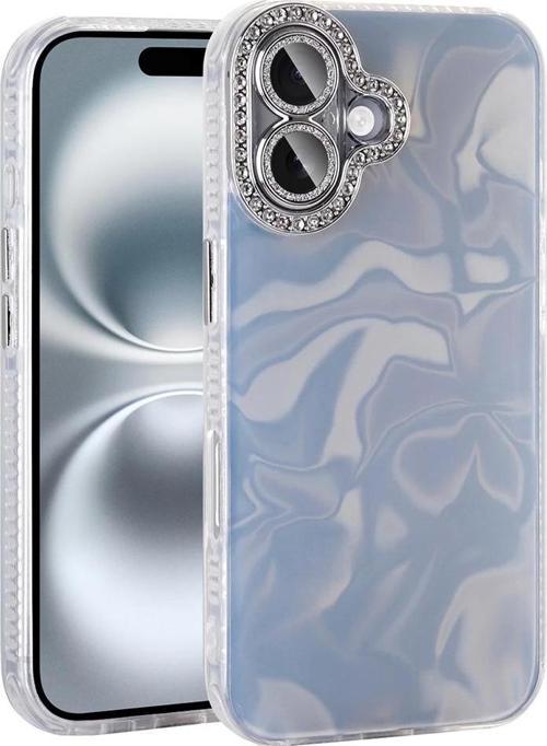 Apple iPhone 16 Plus Kılıf Airbagli Parlak Taş Detay Tasarımlı Zore Esila Kapak
