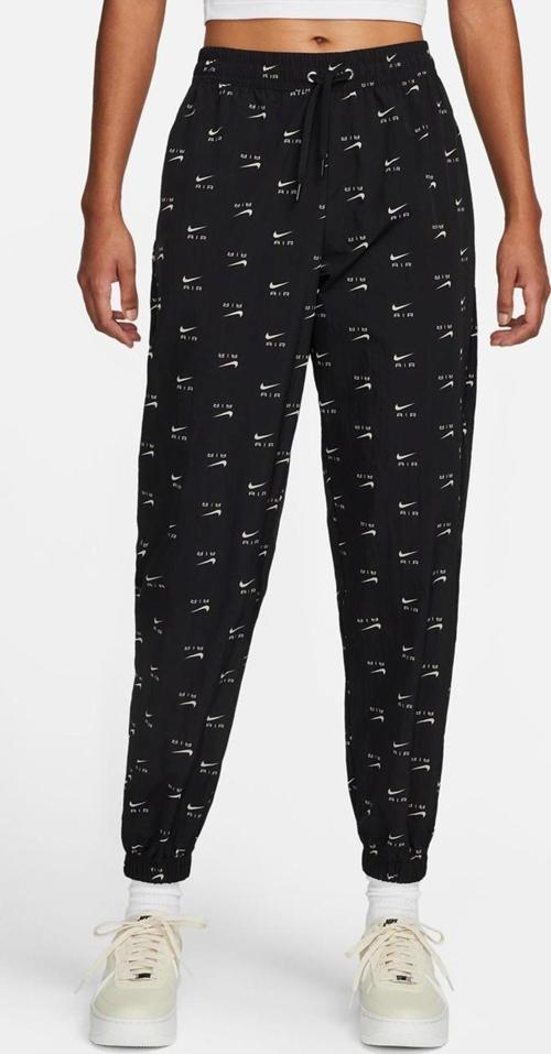 Sportswear Air All Over Print Woven Mid Rise Kadın Dokuma Eşofman Altı Siyah