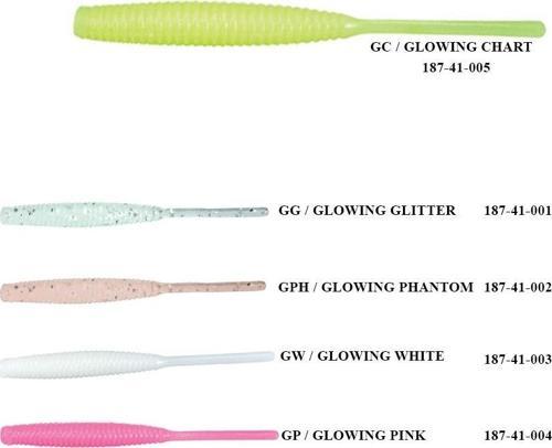 Mebaru Aji Worm Lrf 5cm 1gr Silikon Yem Glowing Chart