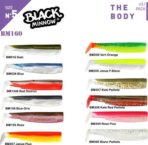 Black Minnow BM160/5 3X Gövde Silikon Yem BM016 Kaki