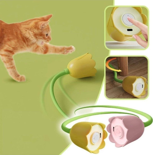 Hareketli Çiçek Kedi Oyuncağı