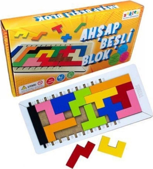 Ahşap Beşli Blok Oyunu